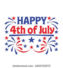 4th July Typography Vector Illustration and Calligraphy Text Design | Independence Day Graphics