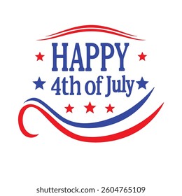 4th July Typography Vector Illustration and Calligraphy Text Design | Independence Day Graphics