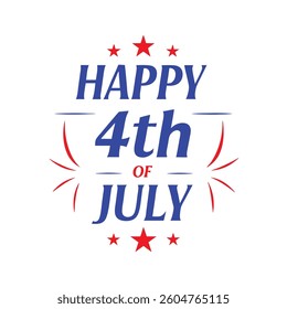 4th July Typography Vector Illustration and Calligraphy Text Design | Independence Day Graphics