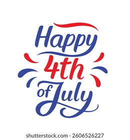 4th of July Typography Vector Illustration and Calligraphy | Independence Day T-Shirt Design
