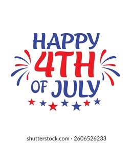 4th July Typography Vector Illustration and Calligraphy | Independence Day T-Shirt Design