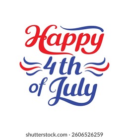 4th July Typography Vector Illustration and Calligraphy Text Design | Independence Day Graphics