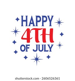 4th July Typography Vector Illustration and Calligraphy | Independence Day T-Shirt Design