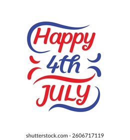 4th July Typography Vector Illustration and Calligraphy | Independence Day T-Shirt Design