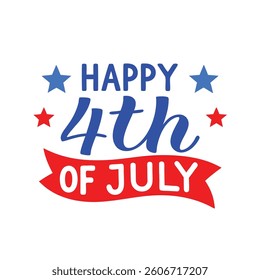 4th July Typography Vector Illustration and Calligraphy | Independence Day T-Shirt Design