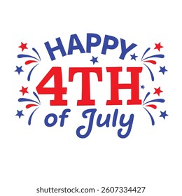 4th July Typography Vector Illustration and Calligraphy | Independence Day T-Shirt Design
