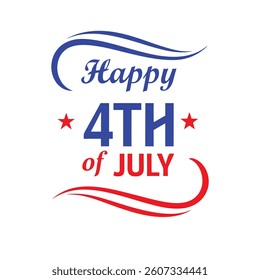 4th July Typography Vector Illustration and Calligraphy | Independence Day T-Shirt Design