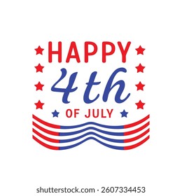4th July Typography Vector Illustration and Calligraphy | Independence Day T-Shirt Design