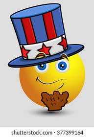 4th of July Uncle Sam Emoji Smiley Emoticon