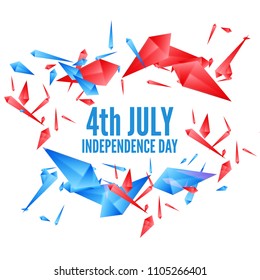 4th of July, United Stated independence day. Vector illustration.