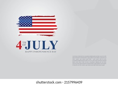 4th of July, United Stated independence day greeting. Fourth of July typographic design. Usable as greeting card, banner, background.