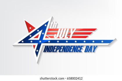 4th Of July, United Stated Independence Day, American National Day, Design Logo Badge Emblem, Vector Illustration