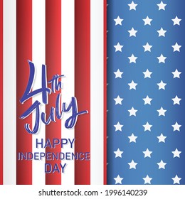4th of July United States of America Independence day poster template.Vector illustration.
