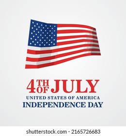 4th july united states of america independence day, vector illustration.