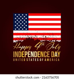 4th of july united states independence day greeting card with star pattern background