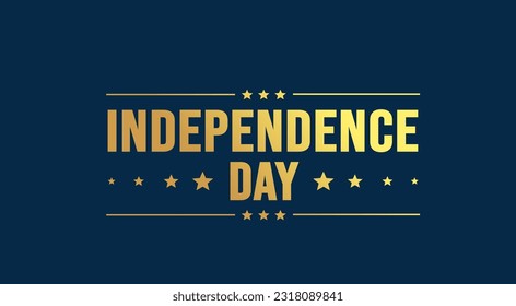 4th of July United States Independence Day celebration promotion advertising background, poster, card or banner template with golden typography. Independence day USA festive decoration.