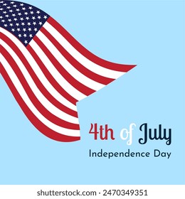 4th of July United States Independence Day celebration background suitable for promotion advertising, greeting card, poster, and background 