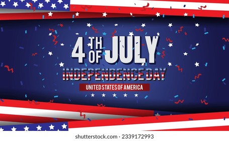 4th july us independence day poster vector template