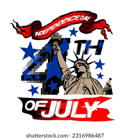 
4th of July, USA celebration of Independence day - Banner illustration 1
