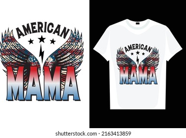 4th of July USA Flag Sublimation t shirt design