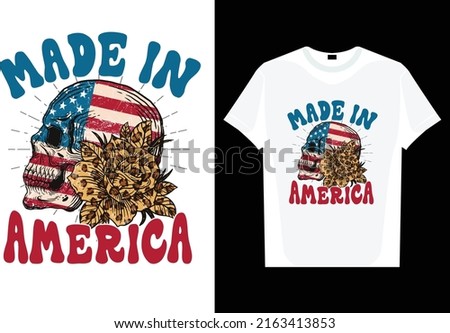 4th of July USA Flag Sublimation t shirt design