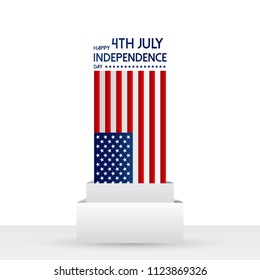 4th of July, USA Happy Independence Day Vector Illustration. 