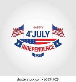 4th of July, USA Happy Independence Day Vector Illustration. Suitable for Greeting Card, Poster and Banner