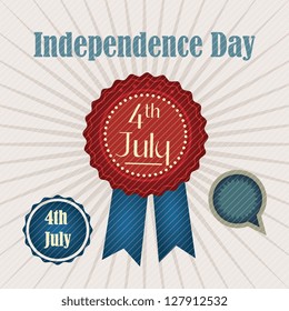 4th July (usa icons) Independence Day. Vector illustration