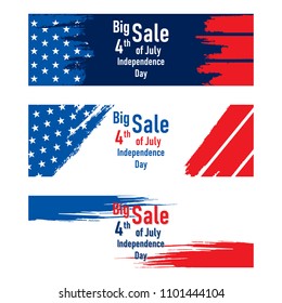4th Of July USA Independence Day Sale Banner Design