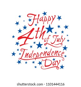 4th of july USA independence day greeting card, national flag design