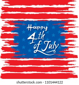 4th of july USA independence day greeting card, national flag design