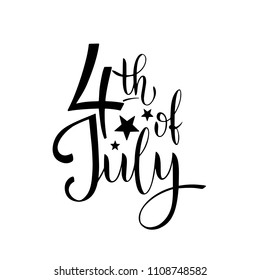 4th of July. USA independence day. Vector elements for invitations, posters, greeting cards. T-shirt design