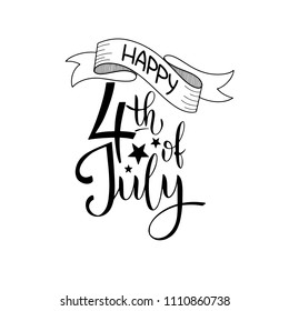 4th of July. USA independence day. Vector elements for invitations, posters, greeting cards. T-shirt design