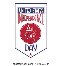 4th of July. USA independence day. Vector elements for invitations, posters, greeting cards. T-shirt design