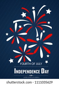 4th of July. USA Independence Day. 4th of July typography illustration