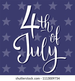 4th of July. USA independence day. Vector elements for invitations, posters, greeting cards. T-shirt design