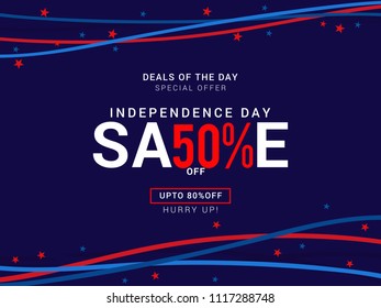 4th Of July USA Independence Day Sale Promotion Background,Poster,Banner,social Media,Marketing Template Design.