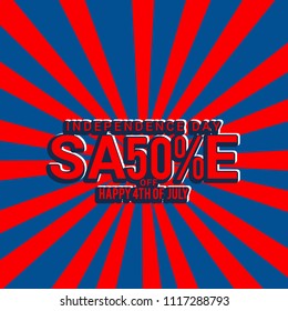 4th Of July USA Independence Day Sale Promotion Background,Poster,Banner,social Media,Marketing Template Design.