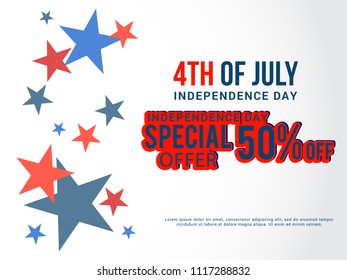 4th Of July USA Independence Day Sale Promotion Background,Poster,Banner,social Media,Marketing Template Design.