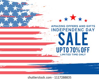 4th Of July USA Independence Day Sale Promotion Background,Poster,Banner,social Media,Marketing Template Design.