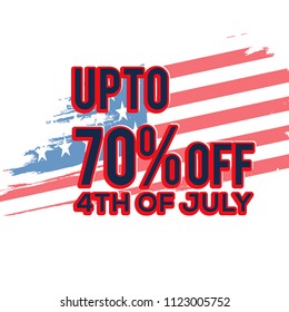4th Of July USA Independence Day Sale Promotion Background,Poster,Banner,social Media,Marketing Template Design.