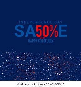 4th Of July USA Independence Day Sale Promotion Background,Poster,Banner,social Media,Marketing Template Design.
