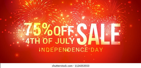 4th Of July USA Independence Day Sale Promotion Background,Poster,Banner,social Media,Marketing Template Design.