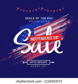4th Of July USA Independence Day Sale Promotion Background,Poster,Banner,social Media,Marketing Template Design.