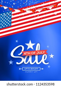 4th Of July USA Independence Day Sale Promotion Background,Poster,Banner,social Media,Marketing Template Design.