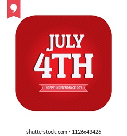 4th of July. USA Independence Day. Greeting card and poster design