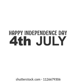 4th of July. USA Independence Day. Calligraphy design for greeting card