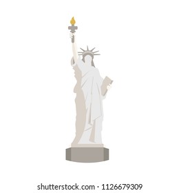 4th of July. USA Independence Day. The Statue of Liberty vector symbol.