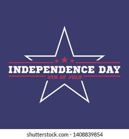 The  4th of July USA Independence Day typography vector illustration.