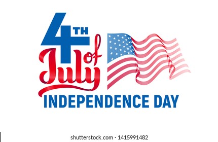 4th July Usa Independence Day Red Stock Vector (Royalty Free ...